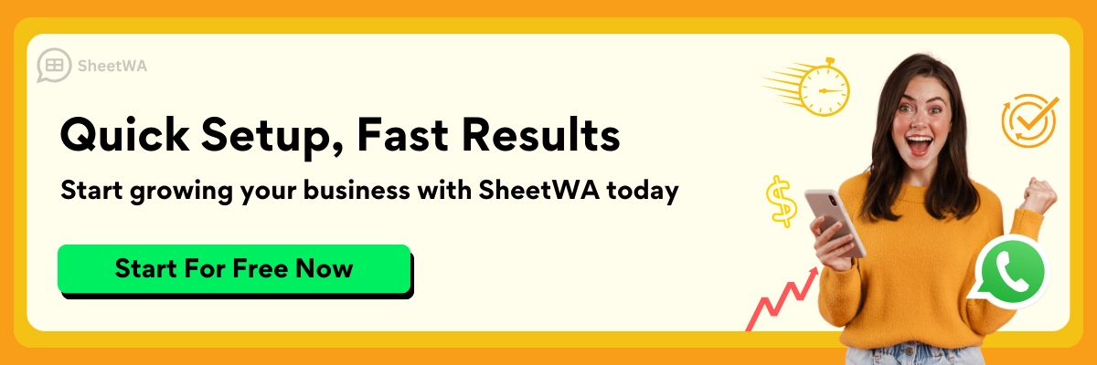 Bulk WhatsApp. Quick Setup. Fast Results use SheetWA