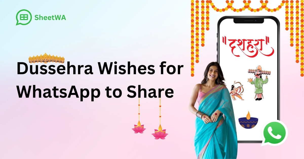 Dussehra Wishes for WhatsApp to Share by SheetWA