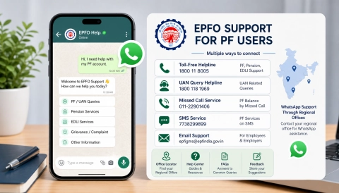 EPFO WhatsApp help for PF users