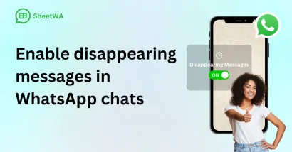 enable disappearing messages in WhatsApp chats
