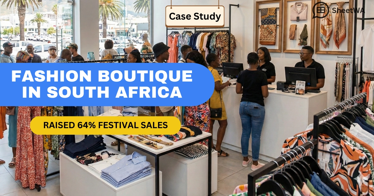 Fashion Boutique in South Africa Raised 64% Festival Sales with SheetWA