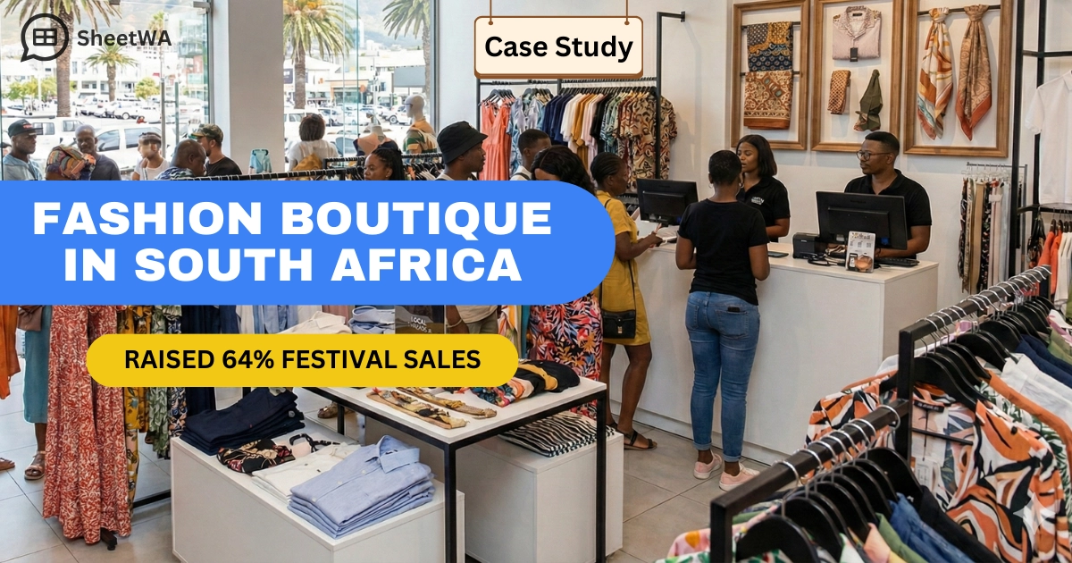 Fashion Boutique in South Africa Raised 64% Festival Sales with SheetWA
