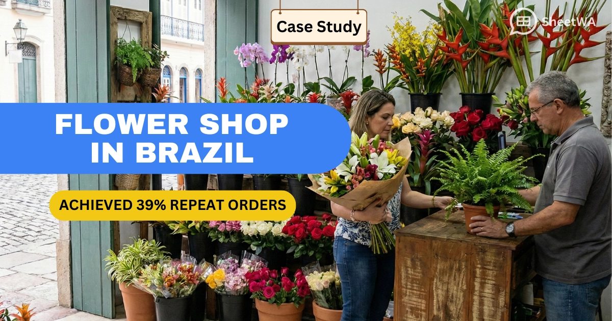Flower Shop in Brazil Achieved 39% Repeat Orders with SheetWA