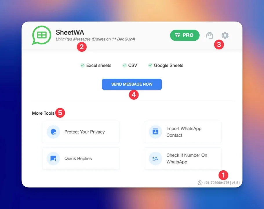 Home Screen Overview | SheetWA