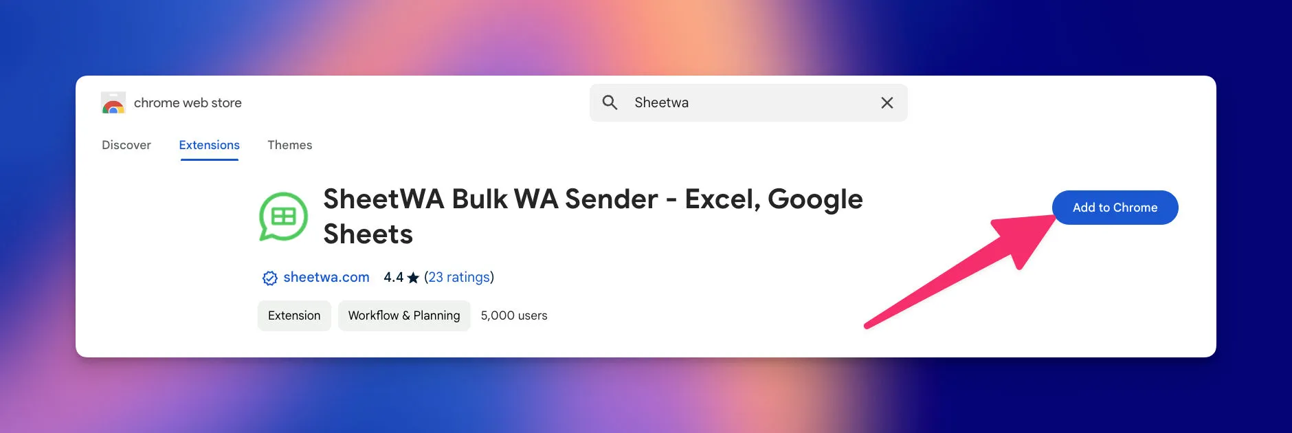 Install SheetWA1 | SheetWA