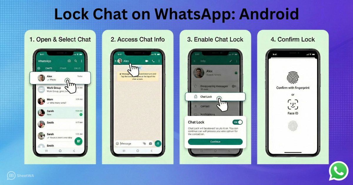 Lock Chat on WhatsApp Android by SheetWA