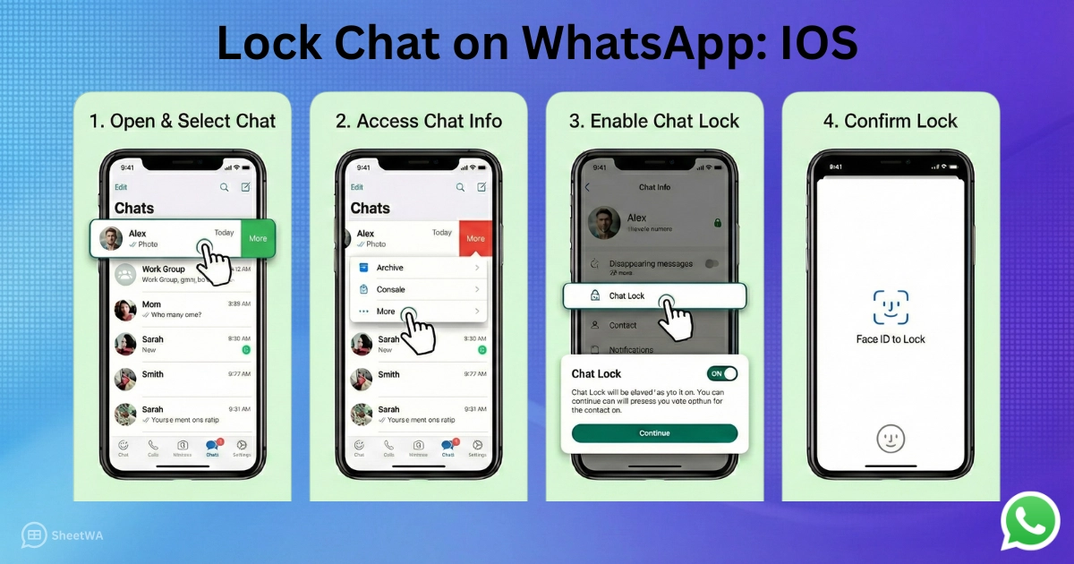 Lock Chat on WhatsApp IOS by SheetWA