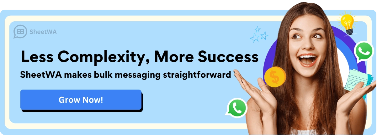 Makes Mass WhatsApp Broadcast easy with SheetWA