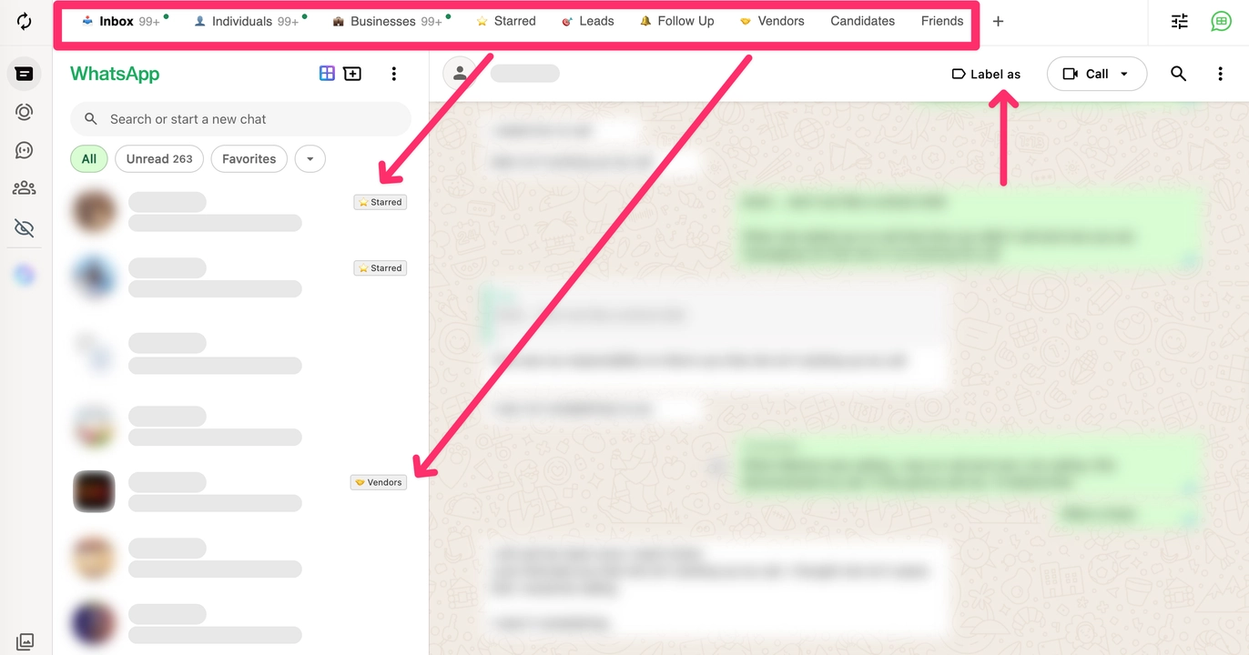 Organize WhatsApp chats with labels by SheetWA