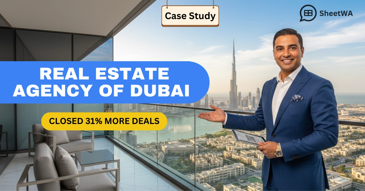 Real Estate Agency of Dubai closed more deals with SheetWA 