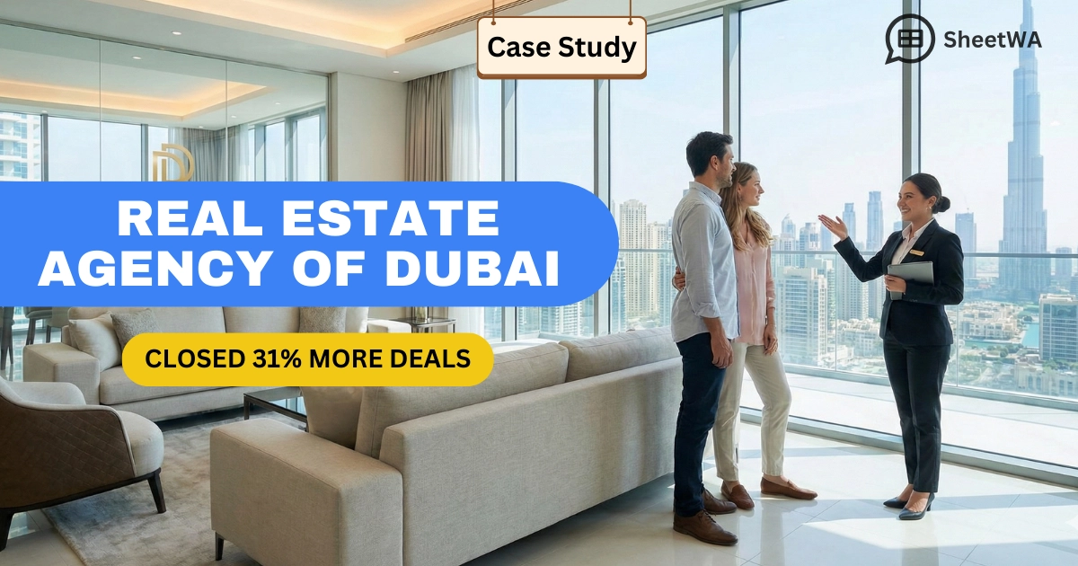 Real Estate Agency of Dubai closed more deals with SheetWA