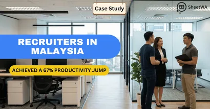 Recruiters in Malaysia Increased Productivity with SheetWA