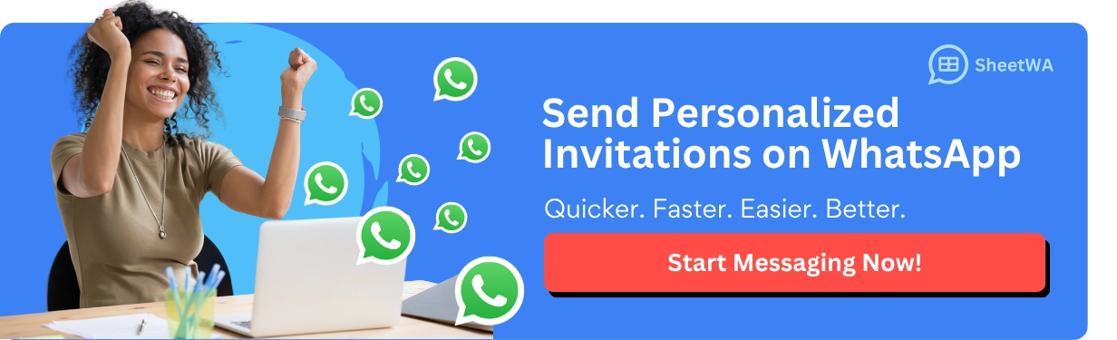Send Personalized Invitations on WhatsApp by SheetWA