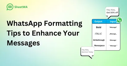 WhatsApp Formatting Tips to Enhance Your Messages in SheetWA