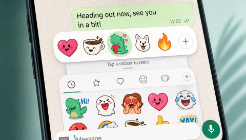 WhatsApp is testing sticker reactions for messages