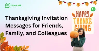 Thanksgiving Invitation Messages for Friends, Family, and Colleagues by SheetWA