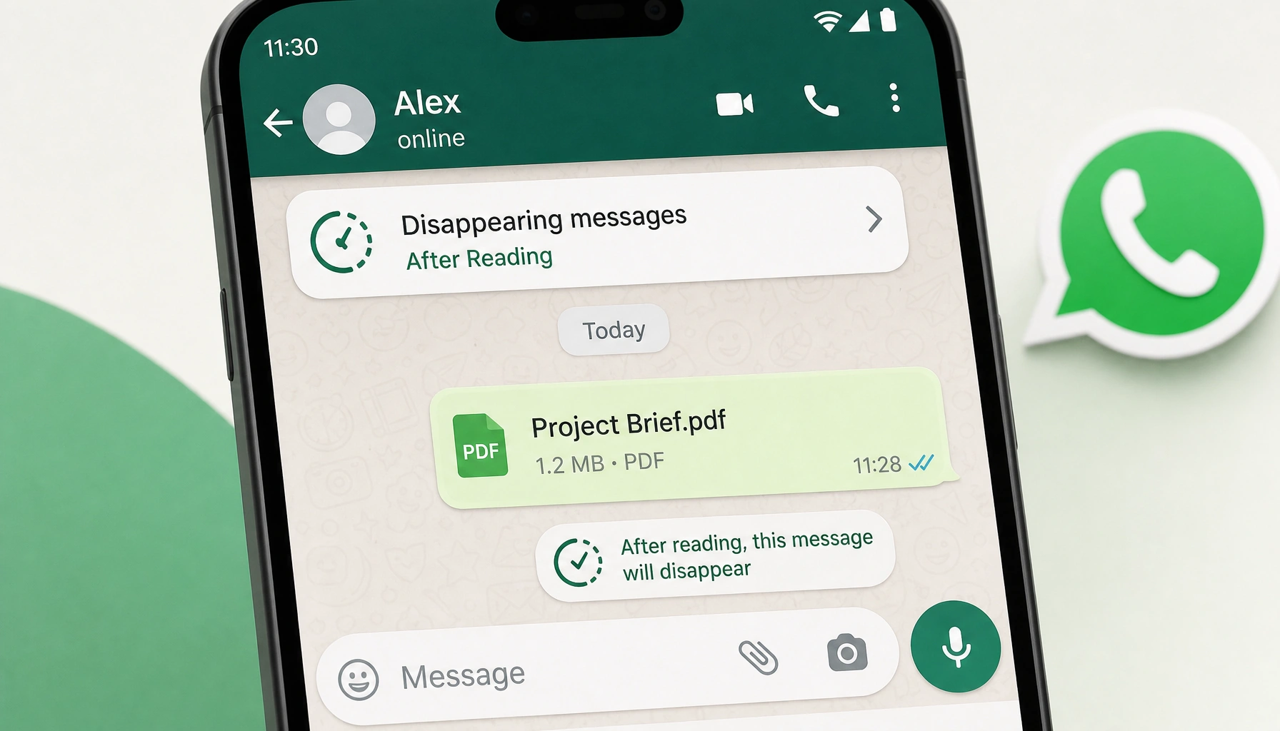 WhatsApp is testing an Android disappearing-messages option that removes chats after they are read.